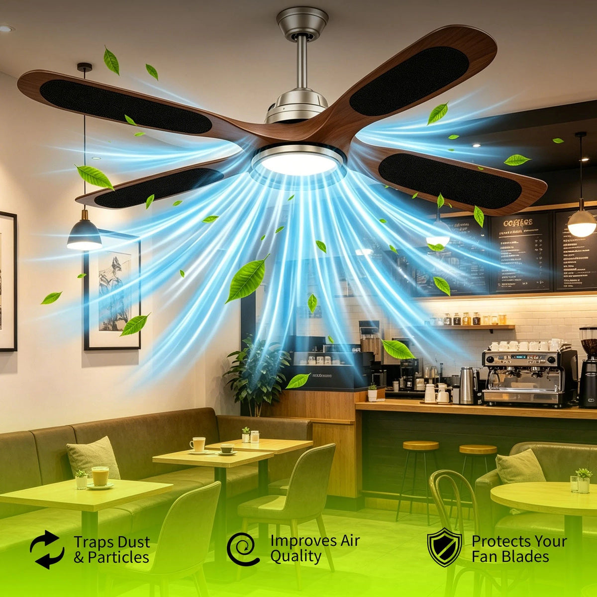 10 Pack Universal Ceiling Fan Filters Activated Charcoal Air Purifier Pads