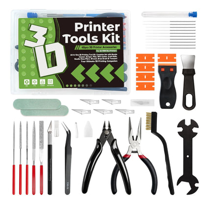 40PCS 3D Printer Tools Kit with Storage Case for FDM Printing