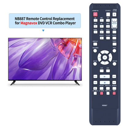 NB887 NB887UD For Magnavox DVD/VCR Combo Replace Remote ZV427MG9A ZV427MG9