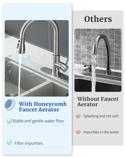 Kitchen Faucet Sprayer Head Replacement - Pull Down Brushed Nickel