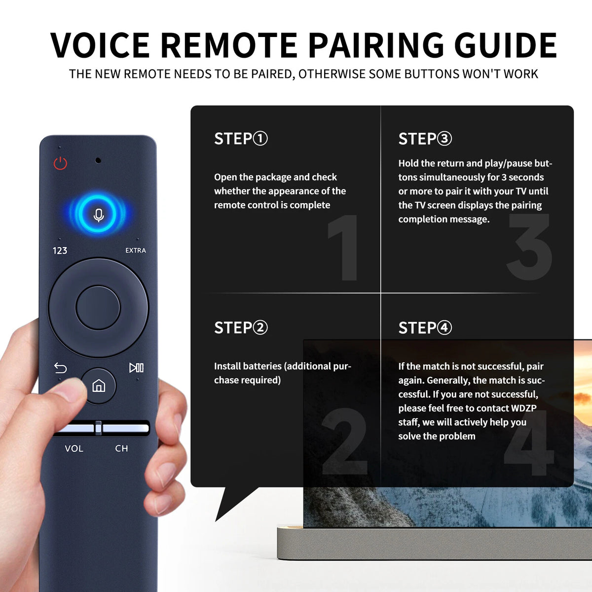BN59-01241A Voice Remote Control For Samsung TV UN43KU7500F UN43KU7000FXZA