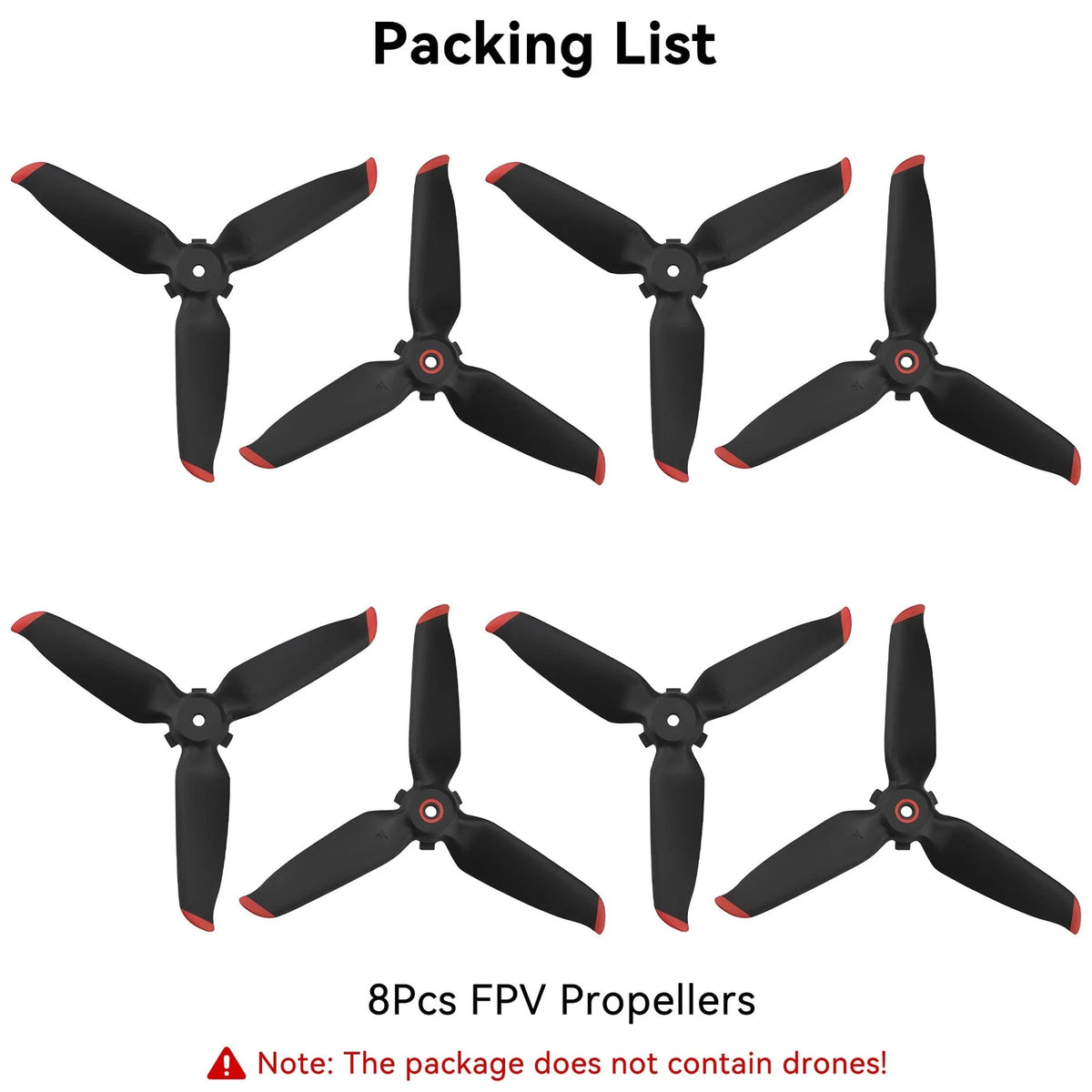 Craznick Propellers for DJI FPV Blades - 8Pcs 1.17 x 4.52 x 8.46 inches, Red