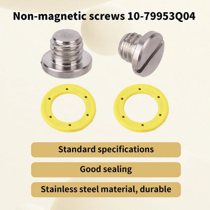 2 Sets Lower Unit Oil Drain Plug for Mercury MerCruiser silver, yellow