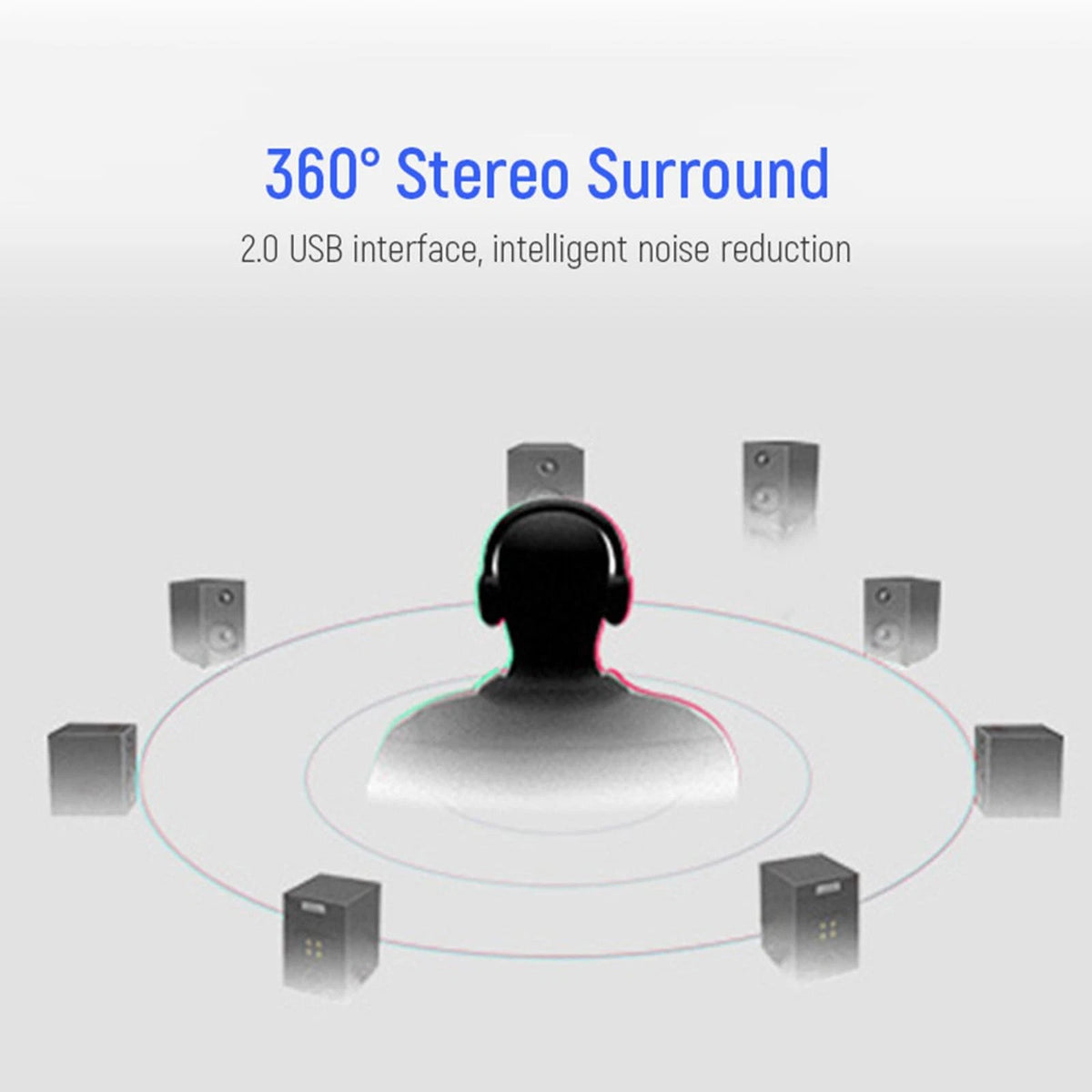 Professional Computer USB Sound Card 7.1 Channel Audio Adapter For PC Laptop F