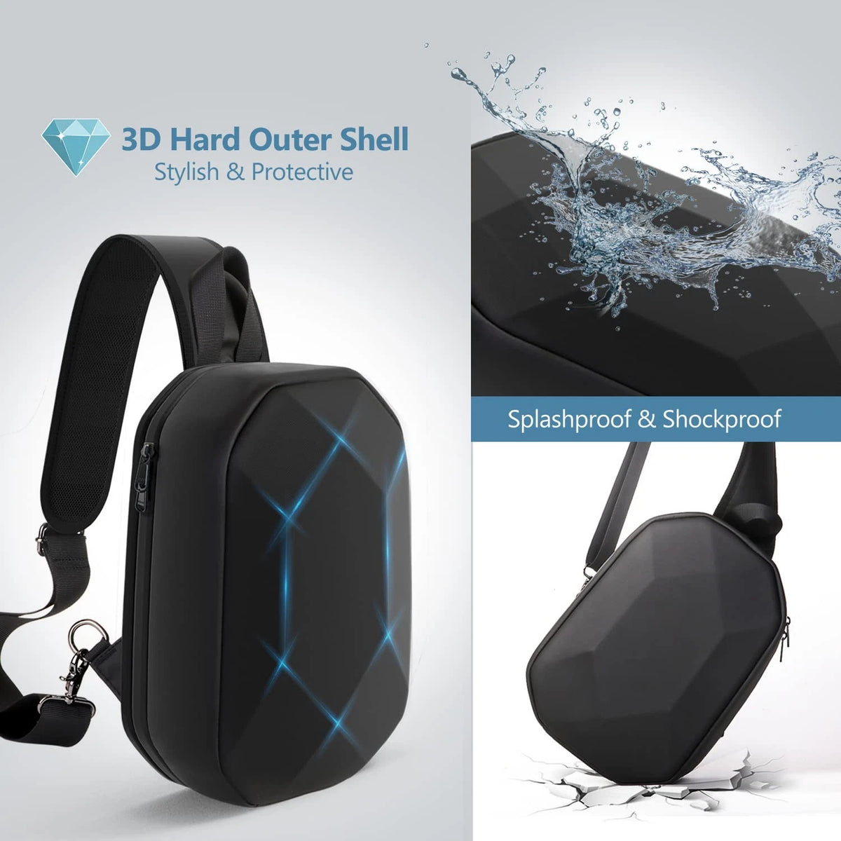 JSVER Carrying Case For DJI Mini Waterproof 9 x 4.7 x 12.6 inches, Black