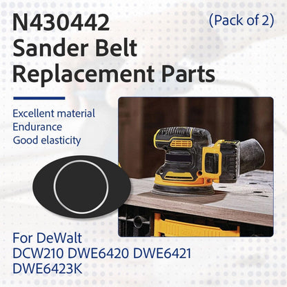 Sander Belt Replacement 2 Pack N430442 For DeWalt DWE6421 And DWE6423K Models