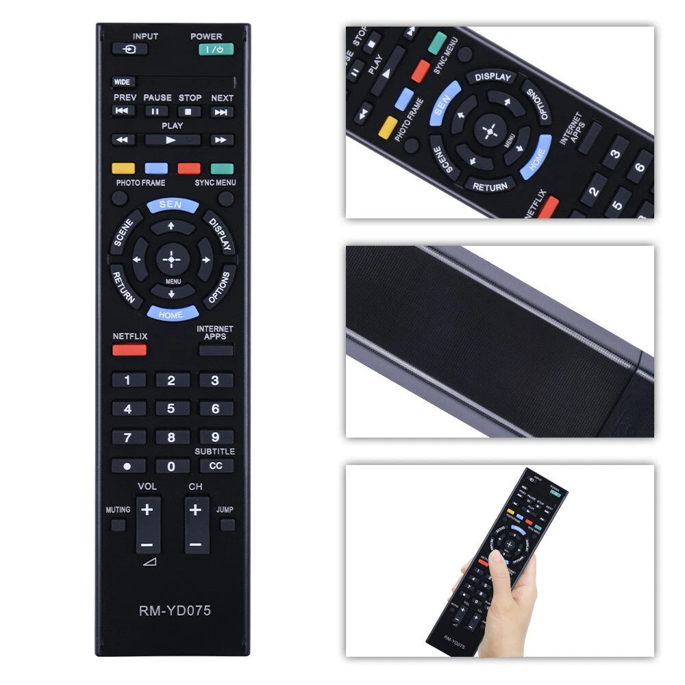 RM-YD075 Remote Control For Sony Bra TV KDL40EX64 KDL-46EX645 KDL-55EX640