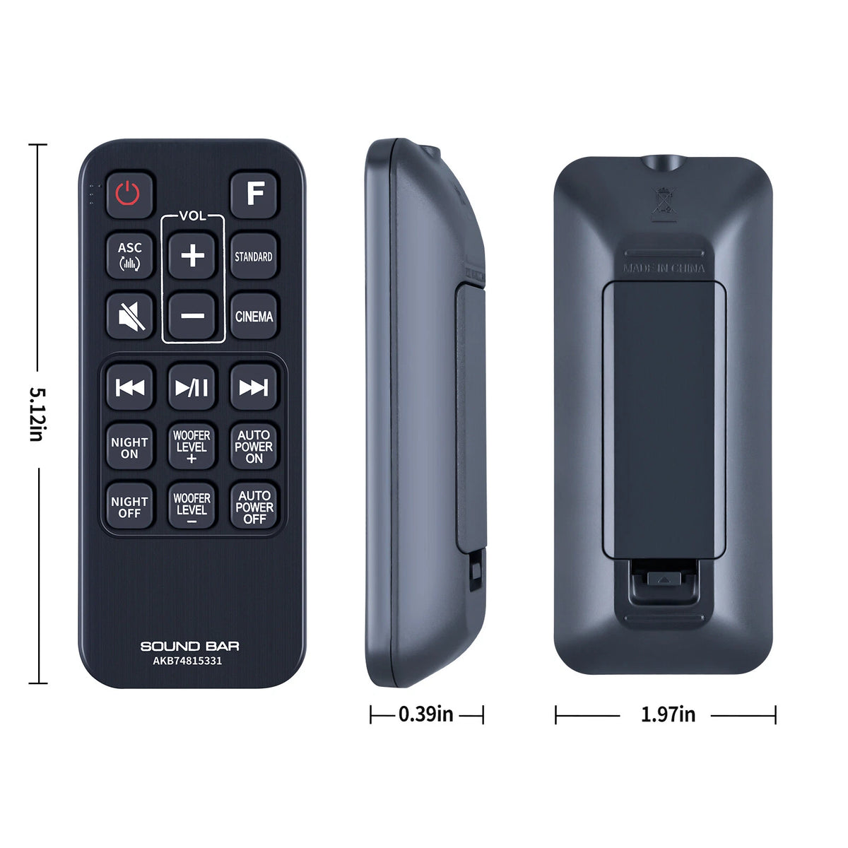 AKB74815331 Remote Control For LG Sound Bar SH2 SH3K SH4 SH4D SHC4 SL4 SPH4B-W