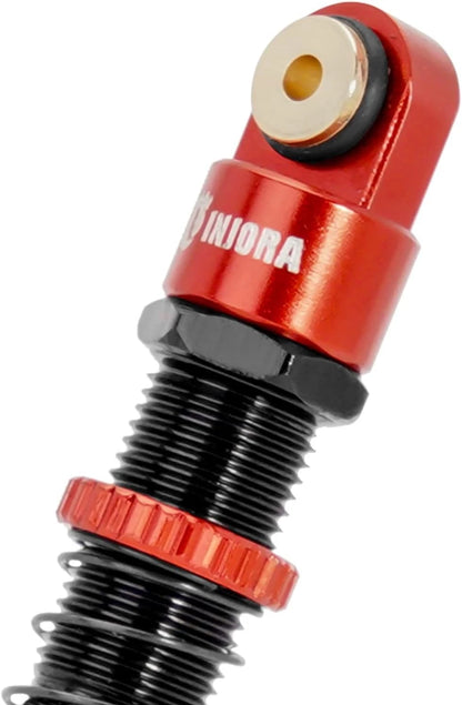 INJORA 51mm Shocks-Long Travel Threaded Double Barrel Damper for Axial Red