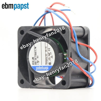 Ebmpapst 414JH Axial Fan DC 24V 2.7W 0.11A 2wire 40*40*25mm 22m3/h Cooling Fan