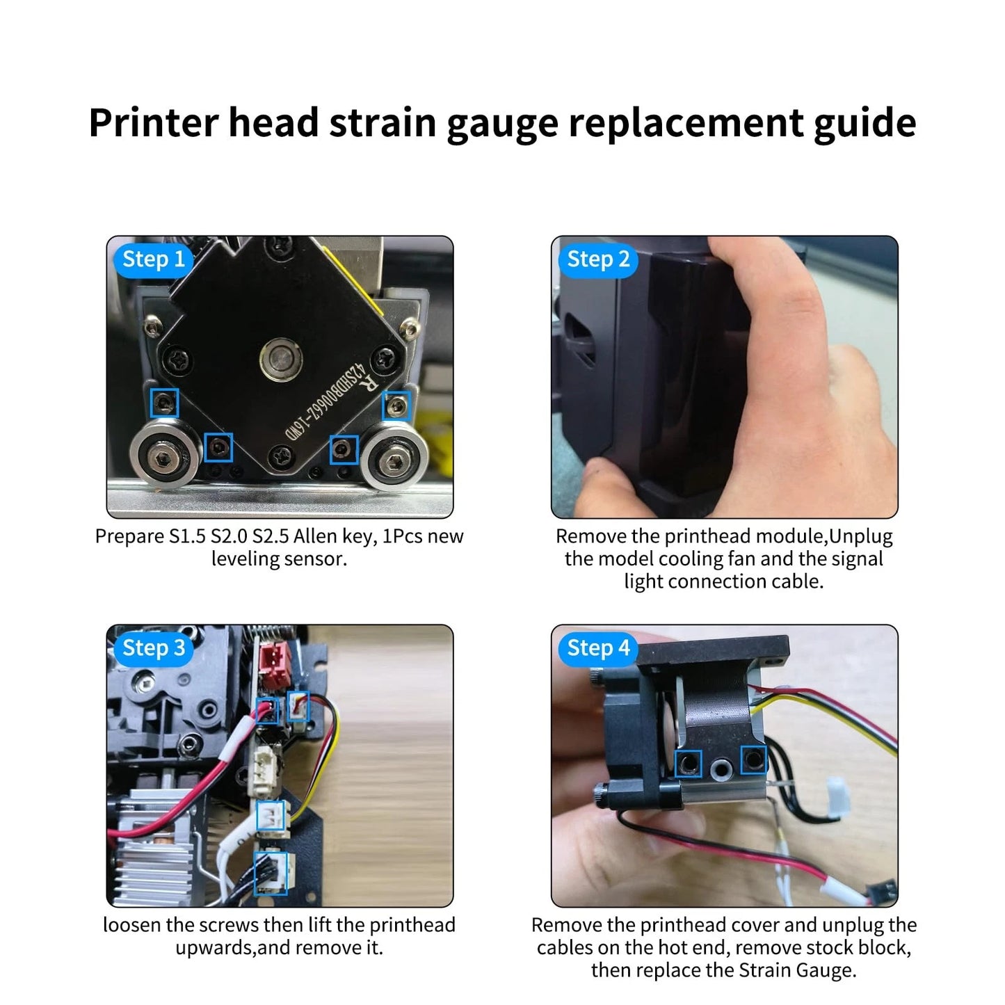 FYSETC 3D Printer Accessories for Kobra 3 Combo Strain Gauge Sensor Auto Bed...