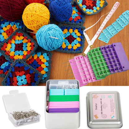 Svartur Crochet Blocking Pin Kit, with 20 Knit Multicolor, 1 Pack, White