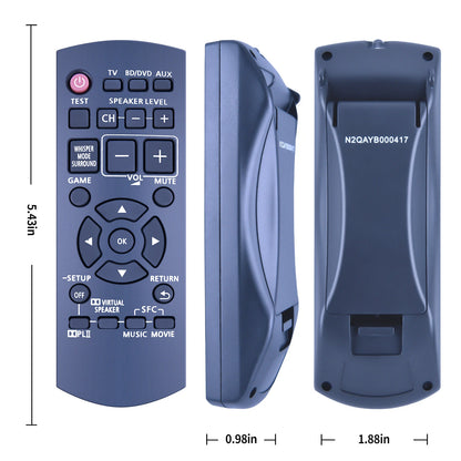 N2QAYB000417 Remote Control For Panasonic Home Theater SC-ZT1 SU-ZT1