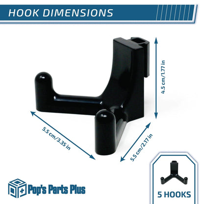 Pop's Parts Plus Tool Hook for Lifetime Shed  Pack of 5, Black