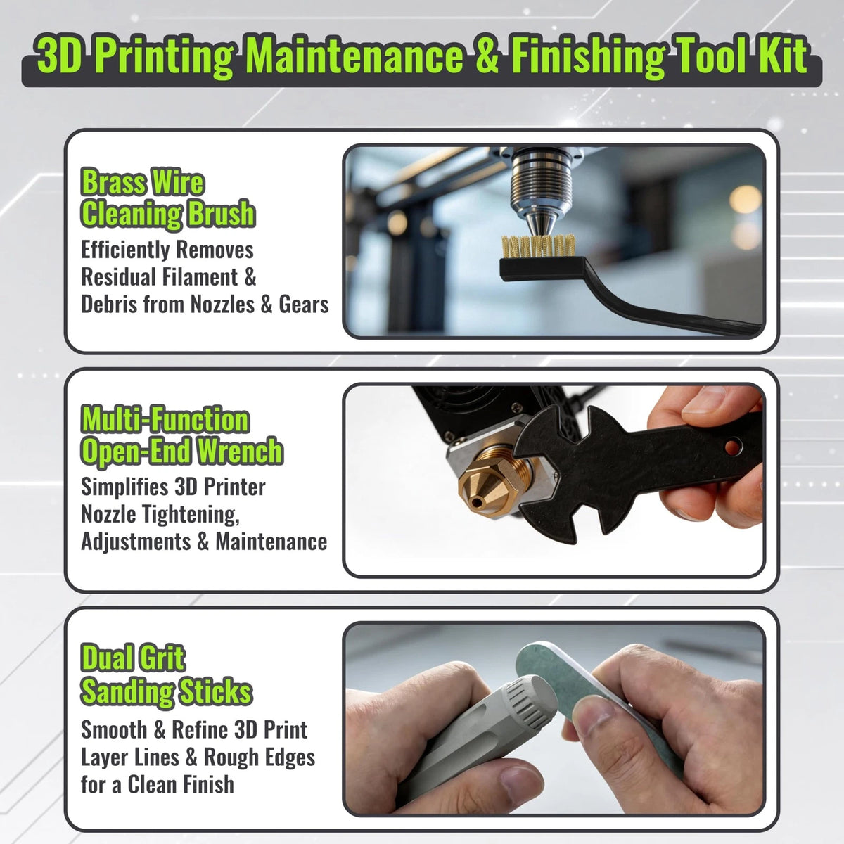 40PCS 3D Printer Tools Kit with Storage Case for FDM Printing