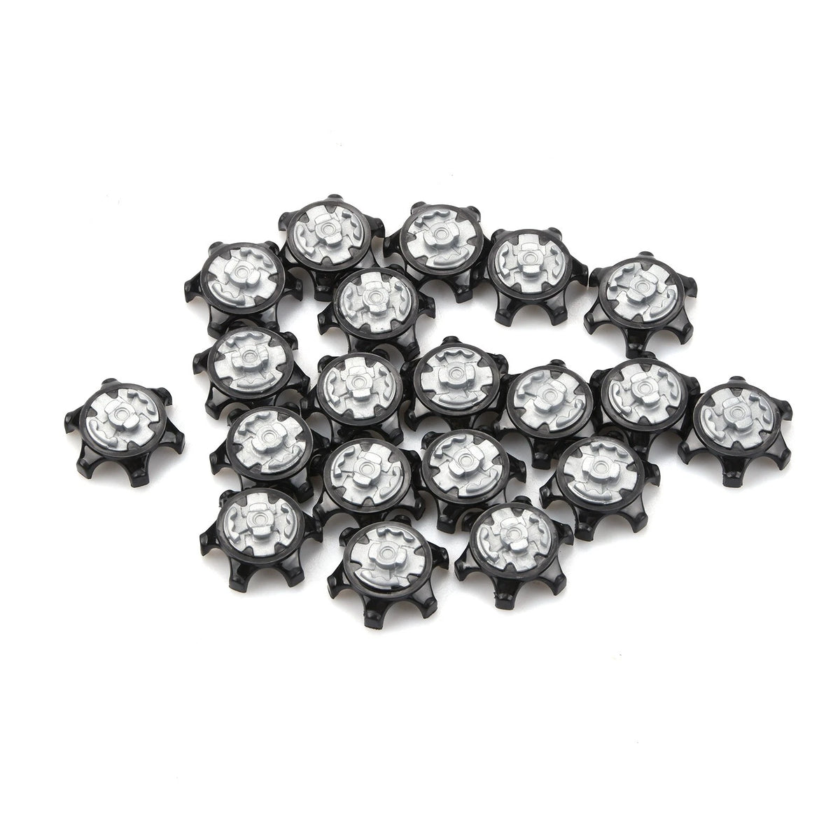 20Pcs Durable Plastic Golf Shoe Spikes Cleat Fast Twist Black Plastic