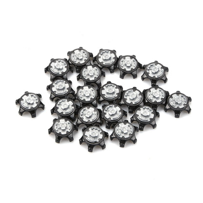 20Pcs Durable Plastic Golf Shoe Spikes Cleat Fast Twist Black Plastic