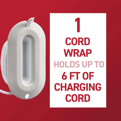 Command Cord Wrap, 2 Units and 4 Medium Strips, White, 1 8.5 inches, White
