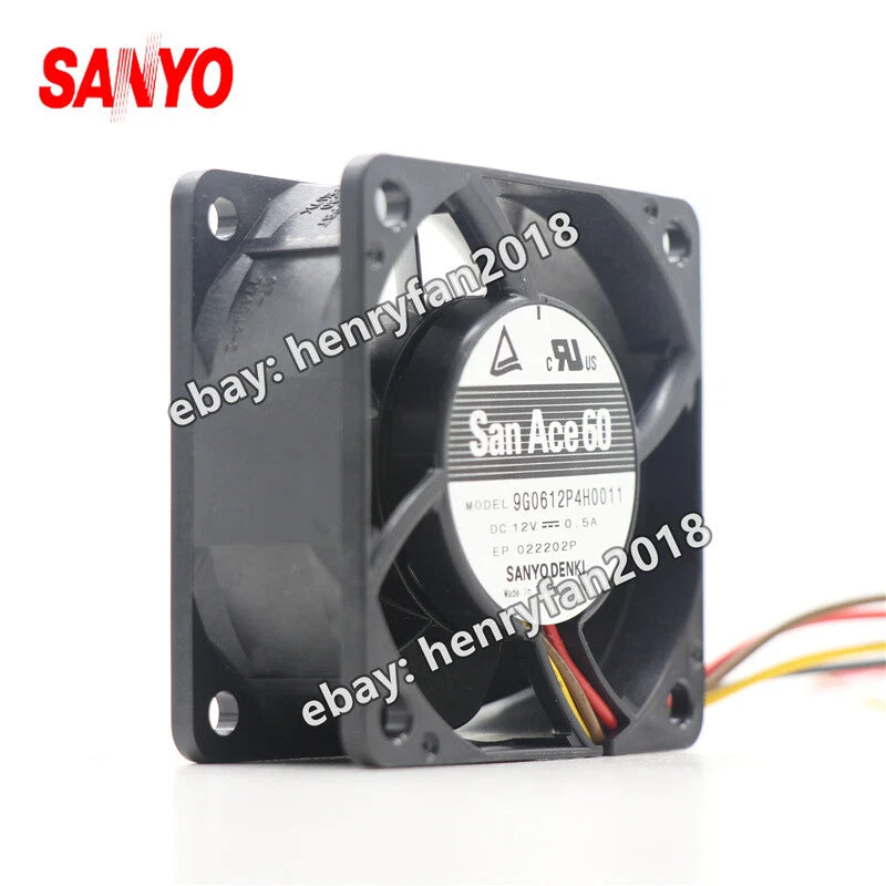 SANYO Denki 9G0612P4H0011 SanAce Fan DC 12V 0.5A 60*60*25MM 4-wire Cooling Fan
