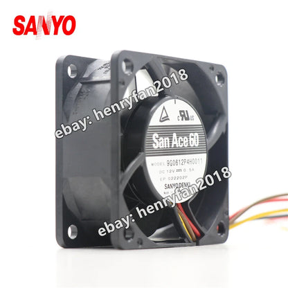 SANYO Denki 9G0612P4H0011 SanAce Fan DC 12V 0.5A 60*60*25MM 4-wire Cooling Fan