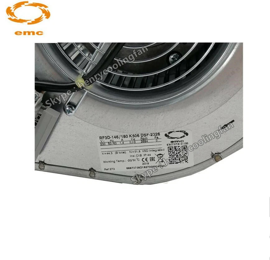 EMC RF3D-146/180 K506 DSF-2326 Centrifugal Fan 1.4A 0.23KW For ABB Inverter Fan