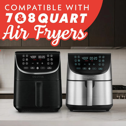 Gourmia Air Fryer Accessories Set - 3 Piece Silicone, 3-Piece Set, Gray