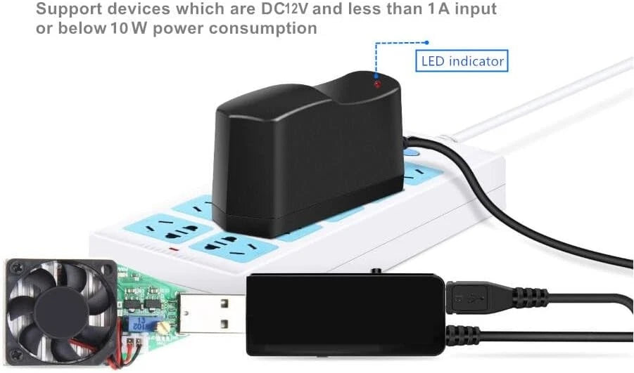 DC12V Power Supply 1A 12V AC Adapter with 11 Changeable DC Plug Tips...