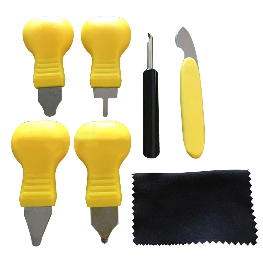 7Pack Watch Back Case Opener Rear Cover Pry Blade Remover Watchmaker Repair Tool
