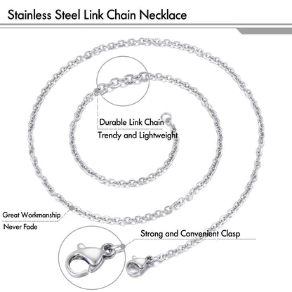 30 Pack 18 Inch Necklace Chain Stainless Steel 18 Inches,