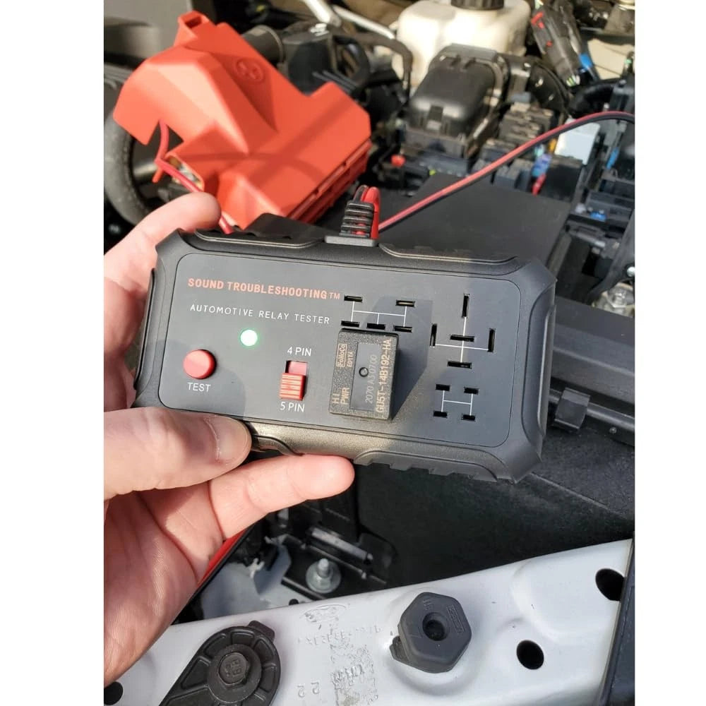 Sound Troubleshooting Automotive Relay Tester - 4 & 5 Pin 12V Auto Black