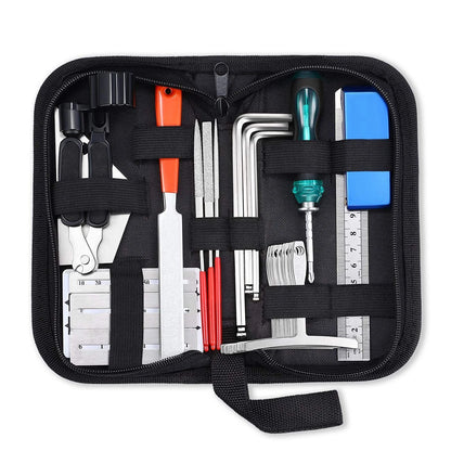 MIFOGE 25Pcs Guitar Repairing Tools Kit Setup with Carry Bag 7.9",