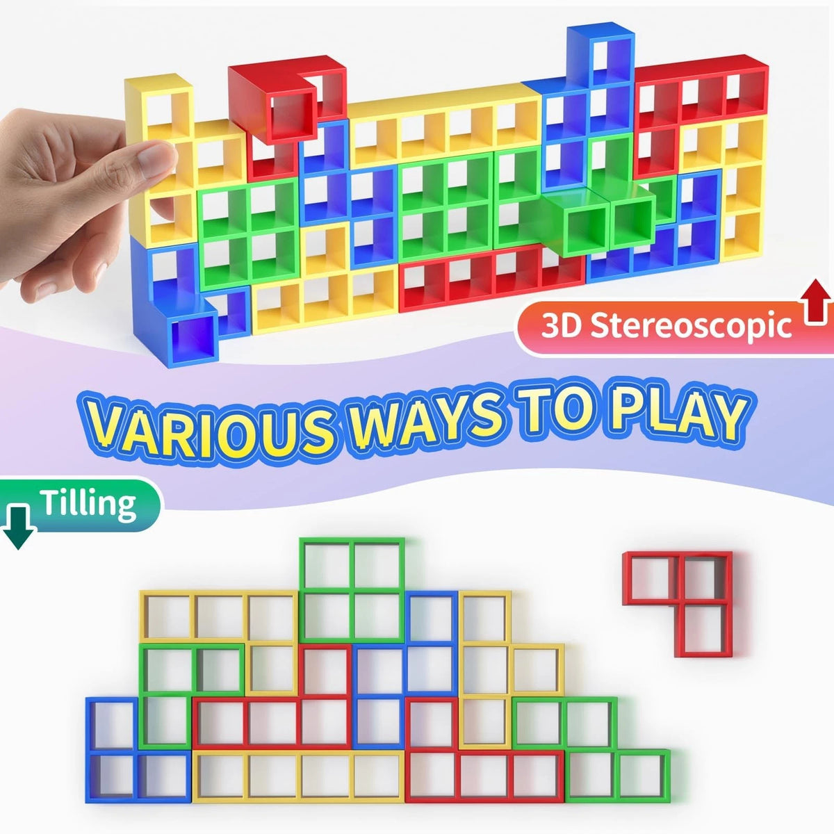 Ziogogco 48 Pcs Game Gifts, Balance Stacking Small, Blue, Red, Green, Yellow