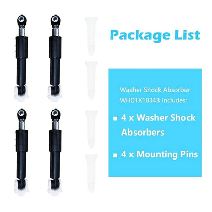 4Pcs Washer Shock Absorber Kit WH01X10343 Replacement For GE Washing Machine