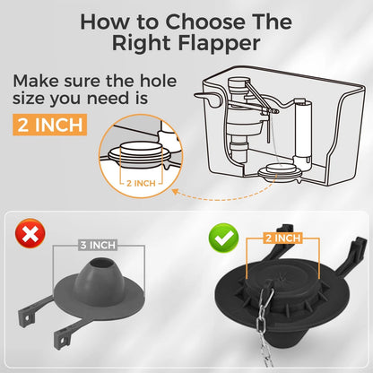 Houpeoro Universal Toilet Repair Kit for Inside Tank – Includes Black