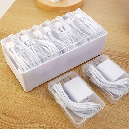 7 Case Cable Storage 20x10x6cm/7.87*3.9x2.36 inches, 7 Cases + 7 Straps