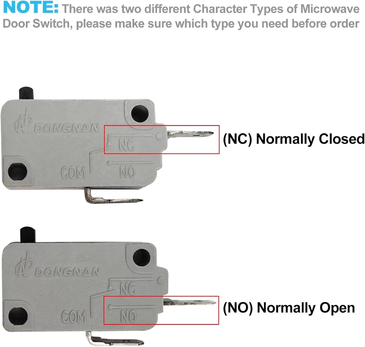 KW3A Microwave Oven Door Switch 16A 125/250V Interloc (2 Pack Grey