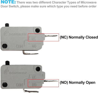 KW3A Microwave Oven Door Switch 16A 125/250V Interloc (2 Pack Grey