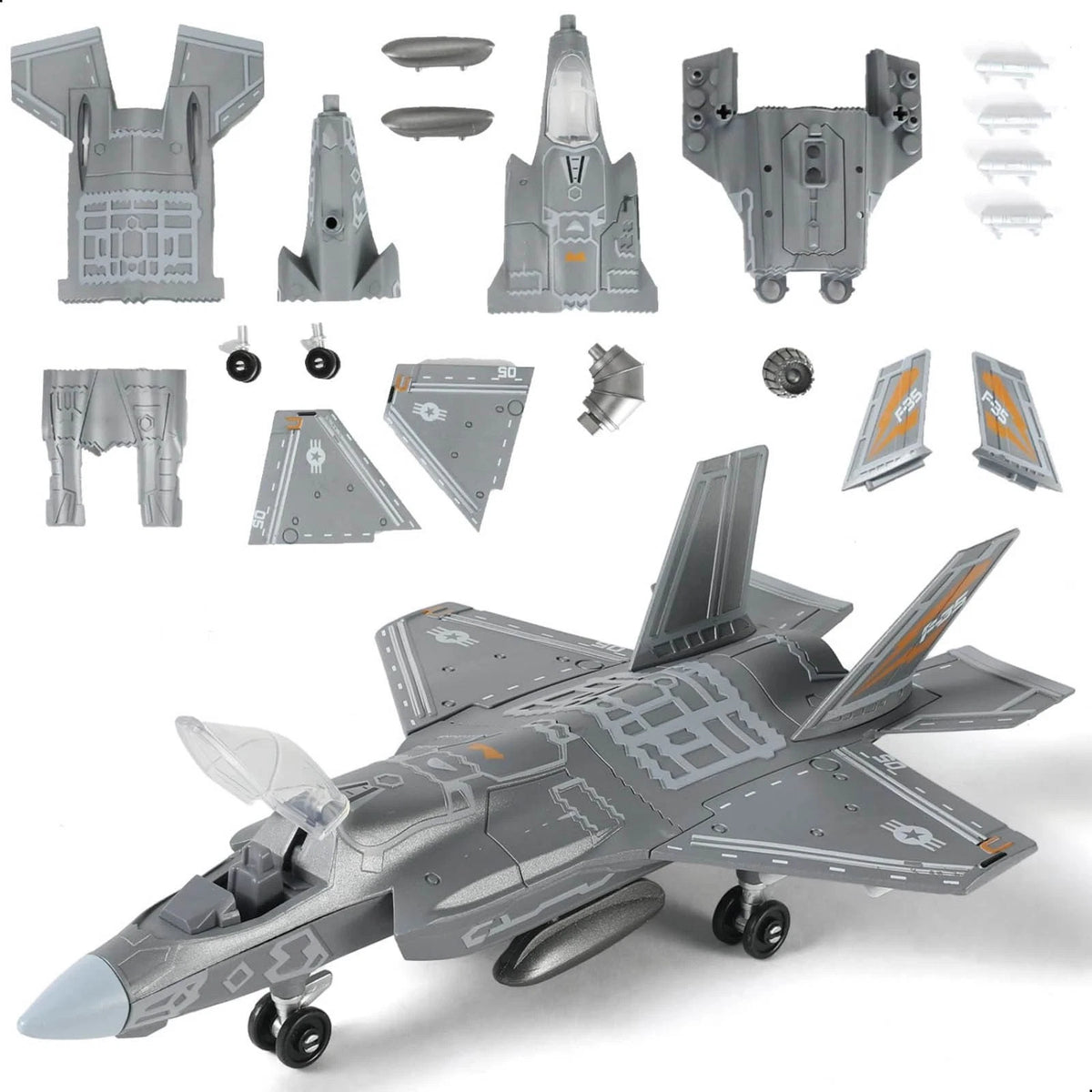 1/72 F-35 Stealth Fighter Assembly Model Kit 22cm Collectible Military Jet Decor