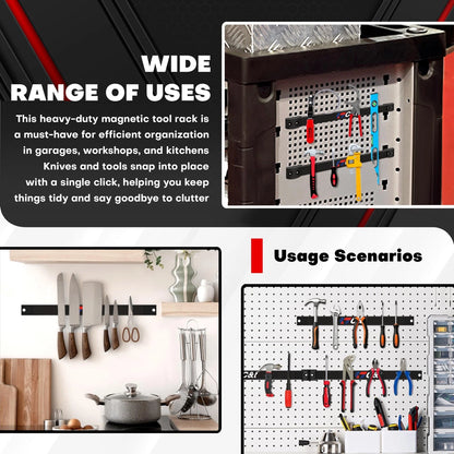 Magnetic Storage Organizer Tool Holder, Holder Strip, 6-Pack...