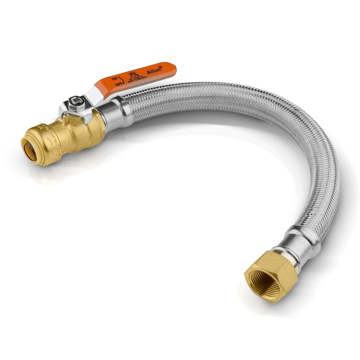 1 Pack Foskan 24" Length Flexible Corrugated Hose, 3/4"Push 3/4"x 3/4"FIP,24"
