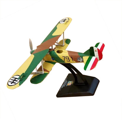 Italian FIAT CR.32 Freccia Biplane Fighter 1/72 Scale Alloy Model Toy with Stand