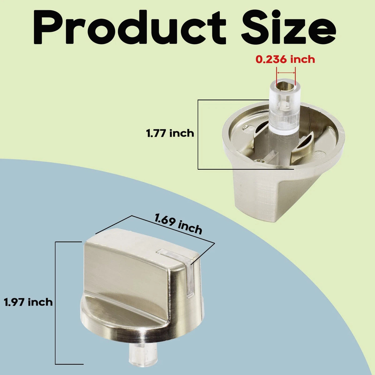 5 Pack AEZ73293801 Burner Control Knob Assembly Replacement, Silver
