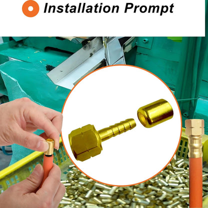 24PCS 1/4" ID Torch Hose Repair Kit for Oxygen & Acetylene 1/4 inch, Brass