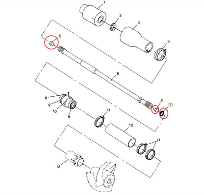 For 1994-2004 Polaris Driveshaft Bumper & O-Ring Kit SL SLT SLH Virage TXI 750 +