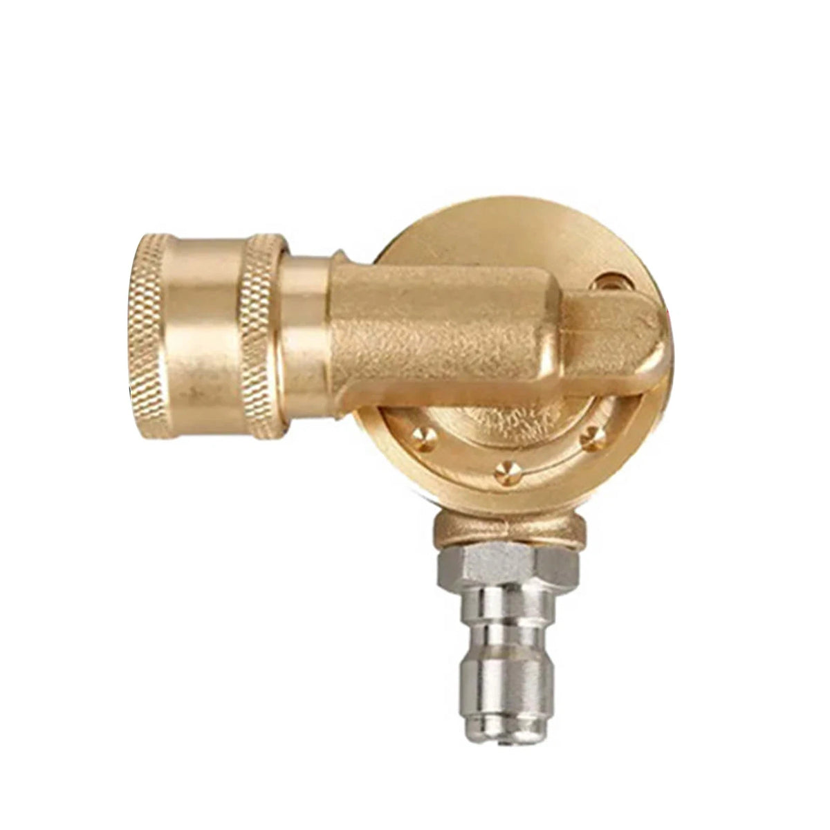 7 Angles Rotating Coupler 4500 PSI 1/4 QC Brass Adapter For High Pressure Hose