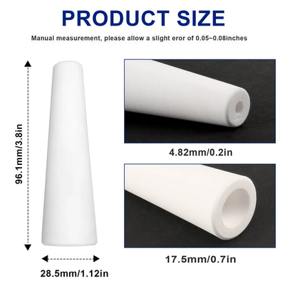 Large Sand Blaster Nozzles Tips Ceramic (3/16" ID), Sandblast Gun White