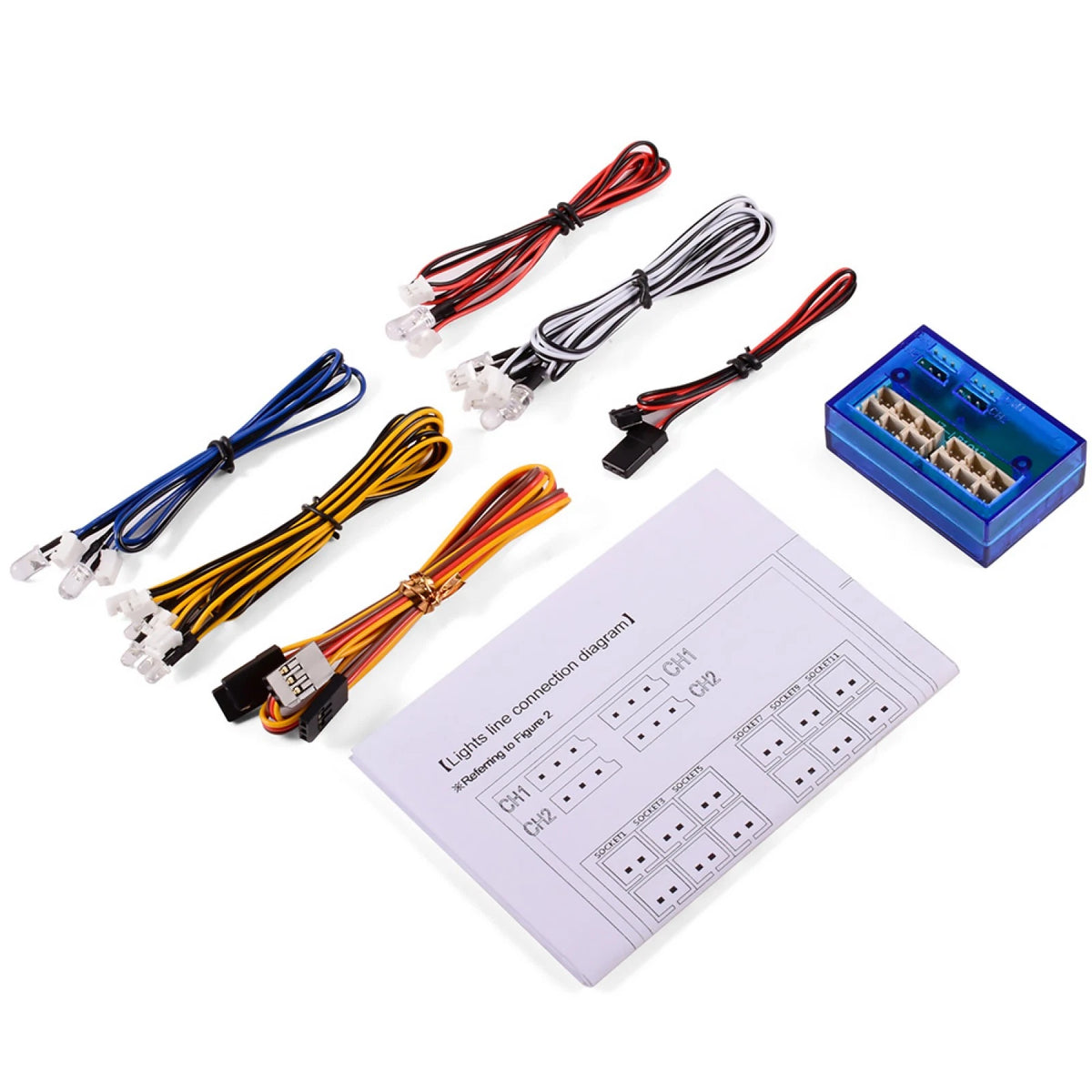 1 Set 12 LED Lights Kit For HSP Traxxas TAMIYA Axial SCX10 1/10 1/8 RC Car nn
