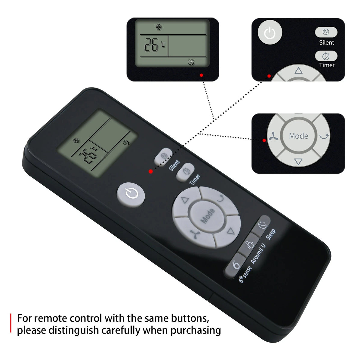 Remote Control For Whirlpool Air Conditioner PACB29CO PACB29HP PACW212CO