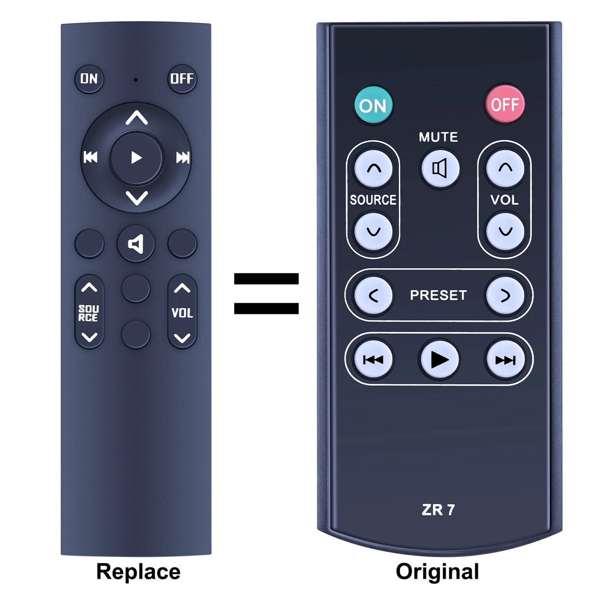 Replacement Remote Control For Nad Receiver or Amplifier ZR7 T 748