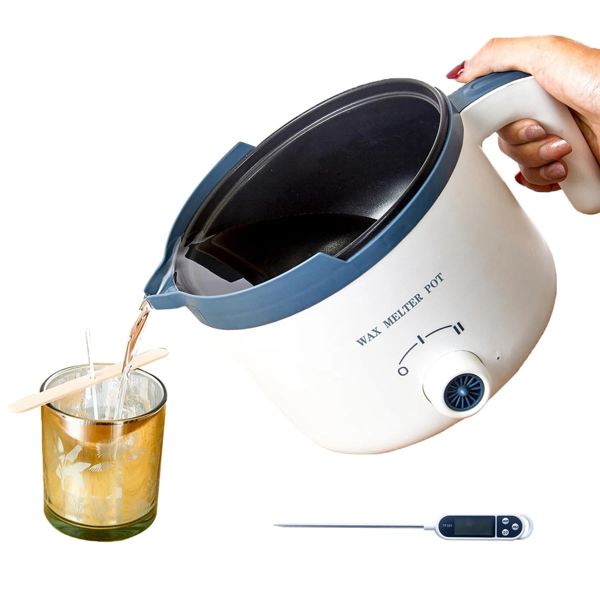 Ksedcon Electric Wax Melter for Candle Making wax melting pot kit 1pcs, white